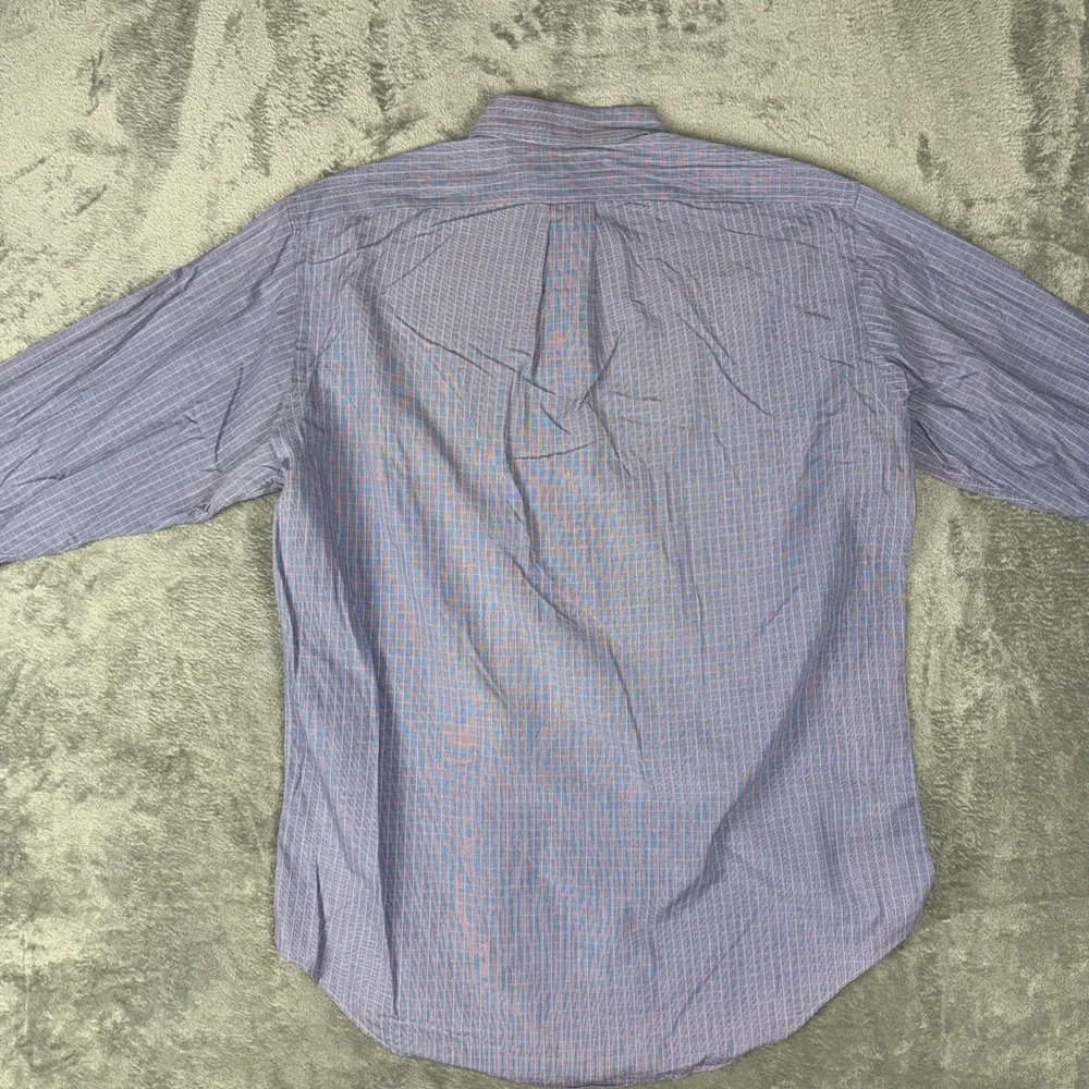 Vintage Polo Ralph Lauren Yarmouth 15.5 34 Blue Red Plaid Button Down